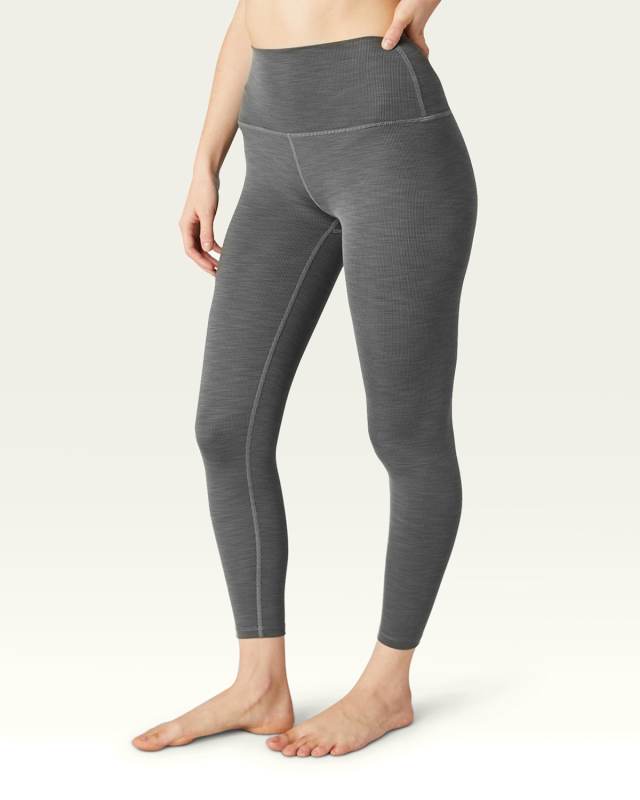 Heathered Rib High-Waist Midi Leggings